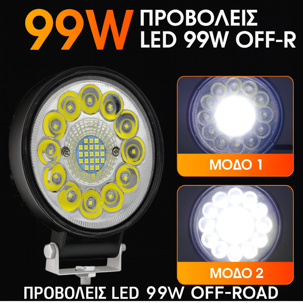 TrailBeam™ 4” 99W LED Φώτα Εκτός Δρόμου